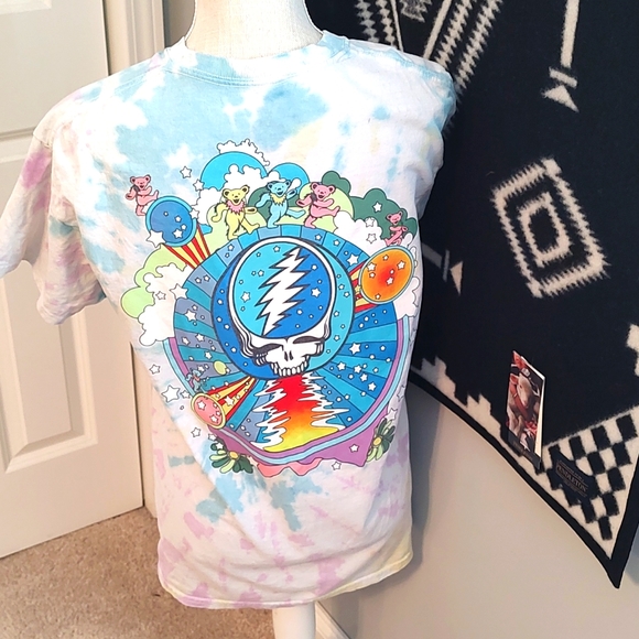 😎 GUC Ripple Junction Grateful Dead Tie Dye Short Sleeve T-shirt, Medium - Picture 3 of 7